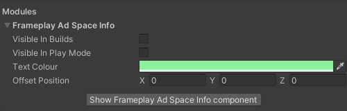 Ad Space Info Module